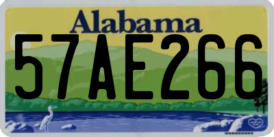 AL license plate 57AE266