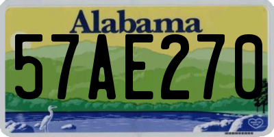 AL license plate 57AE270