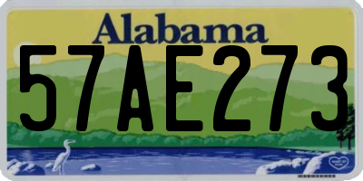 AL license plate 57AE273