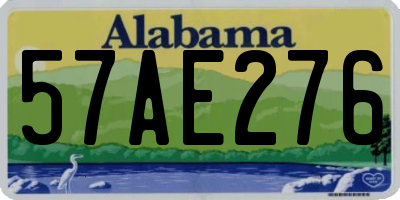 AL license plate 57AE276