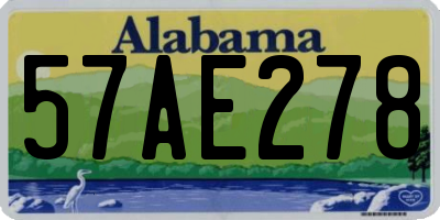 AL license plate 57AE278