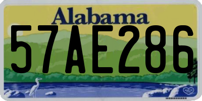 AL license plate 57AE286