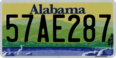 AL license plate 57AE287