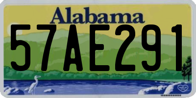 AL license plate 57AE291