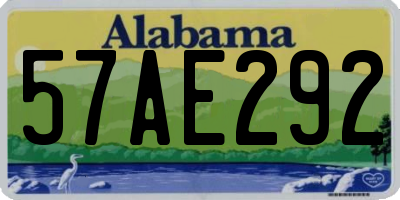 AL license plate 57AE292