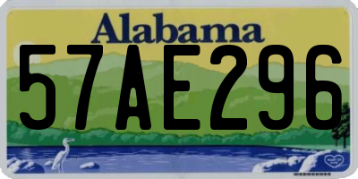 AL license plate 57AE296