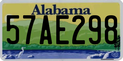 AL license plate 57AE298