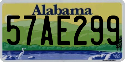 AL license plate 57AE299