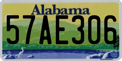AL license plate 57AE306