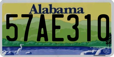 AL license plate 57AE310