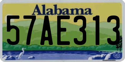 AL license plate 57AE313