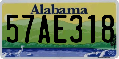AL license plate 57AE318
