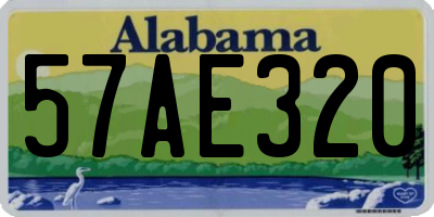 AL license plate 57AE320