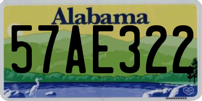 AL license plate 57AE322