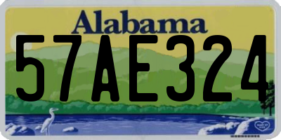 AL license plate 57AE324