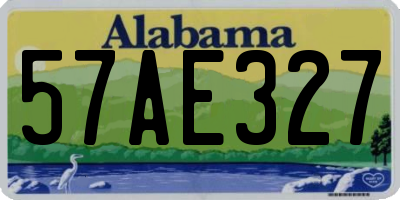 AL license plate 57AE327