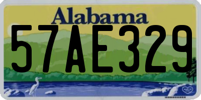 AL license plate 57AE329