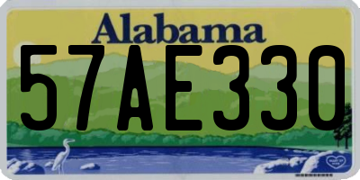 AL license plate 57AE330