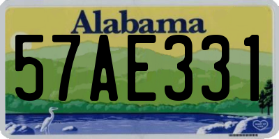 AL license plate 57AE331