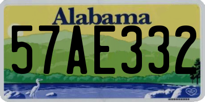 AL license plate 57AE332