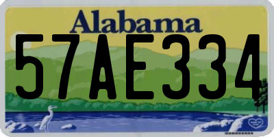 AL license plate 57AE334