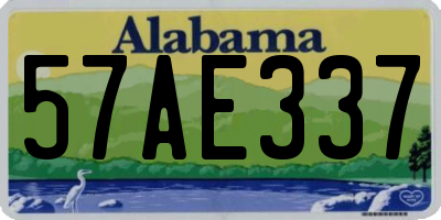 AL license plate 57AE337