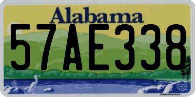 AL license plate 57AE338