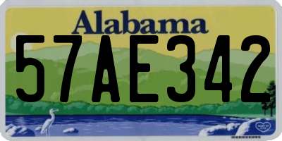 AL license plate 57AE342