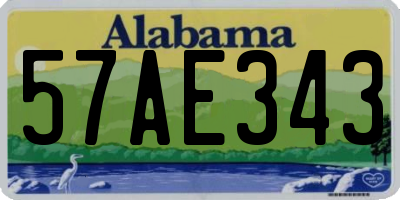 AL license plate 57AE343