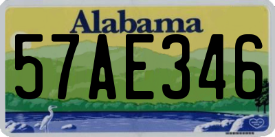 AL license plate 57AE346
