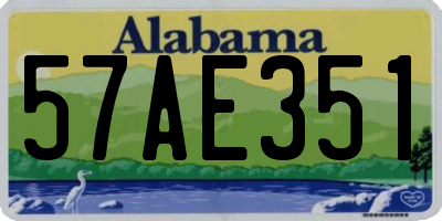 AL license plate 57AE351