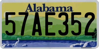 AL license plate 57AE352