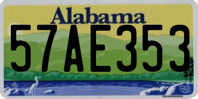 AL license plate 57AE353