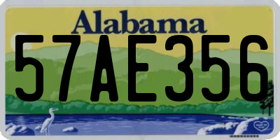 AL license plate 57AE356