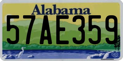 AL license plate 57AE359