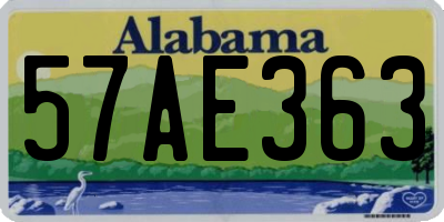 AL license plate 57AE363