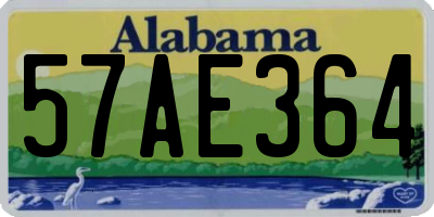 AL license plate 57AE364