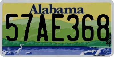 AL license plate 57AE368