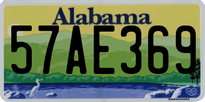 AL license plate 57AE369