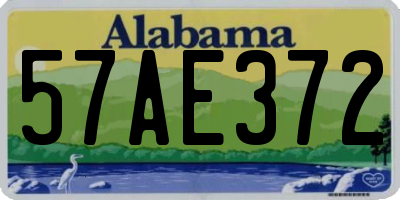 AL license plate 57AE372