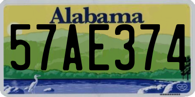 AL license plate 57AE374