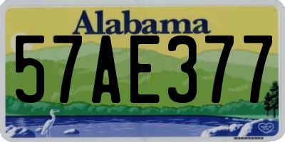 AL license plate 57AE377