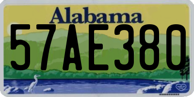 AL license plate 57AE380