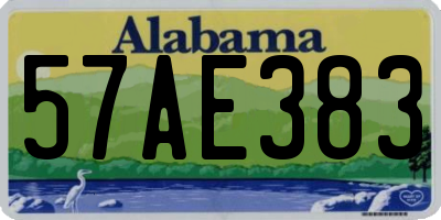 AL license plate 57AE383