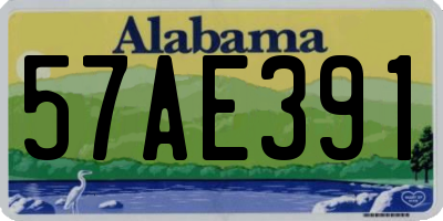 AL license plate 57AE391