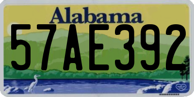 AL license plate 57AE392