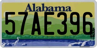 AL license plate 57AE396