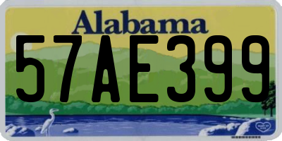 AL license plate 57AE399