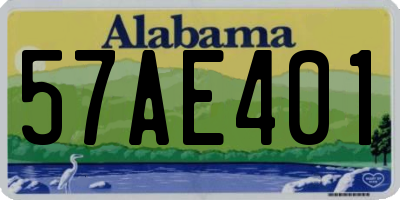 AL license plate 57AE401