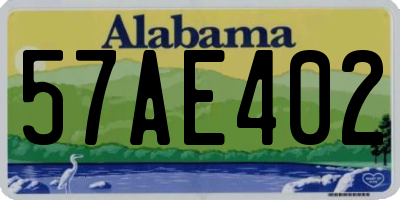 AL license plate 57AE402